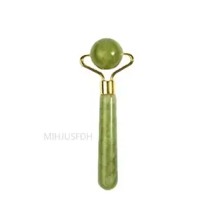 Roller Massager for Facial Liftting Anti-wrinkle Double-end Gua Sha Jade Stone